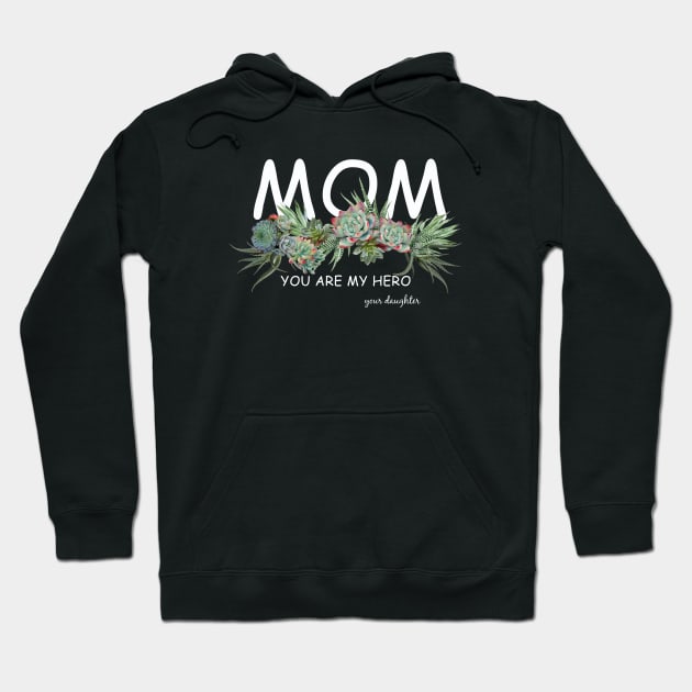 Mom love succulents plants, mother gift, cool, cute, funny Hoodie by Collagedream